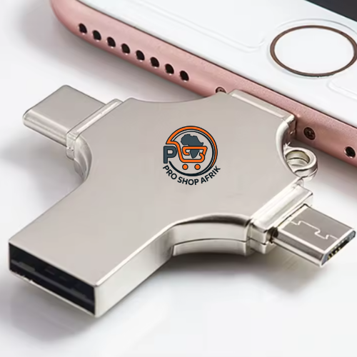 Clé USB 4-en-1 Ultra Pratique – Transfert Rapide USB 3.0 pour Téléphone et Ordinateur